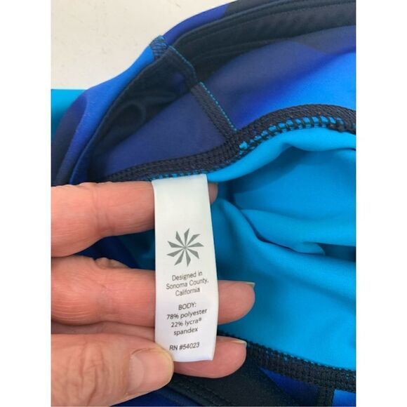 Athleta Geometric Blue Leggings Size S - Picture 9 of 12